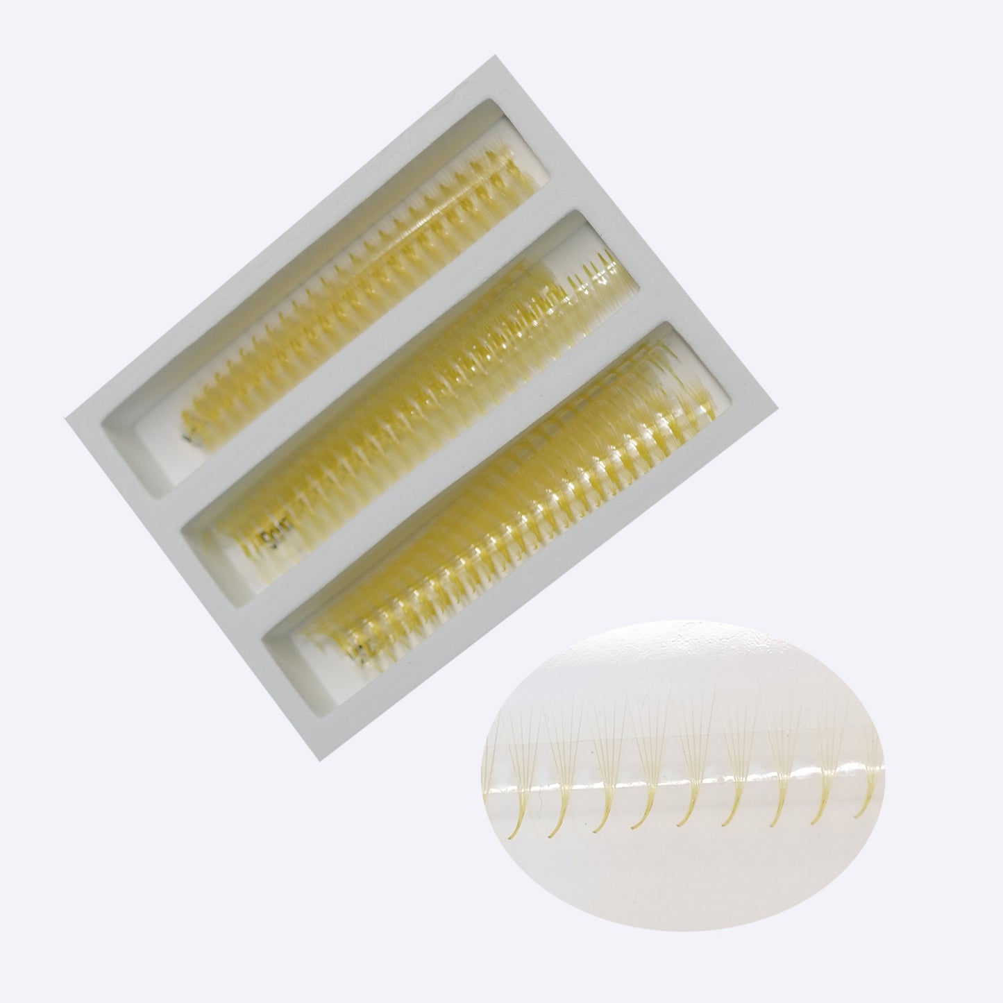 Extensii de Gene Premade 5D – 1000 Buchețele – Culoare Galbenă