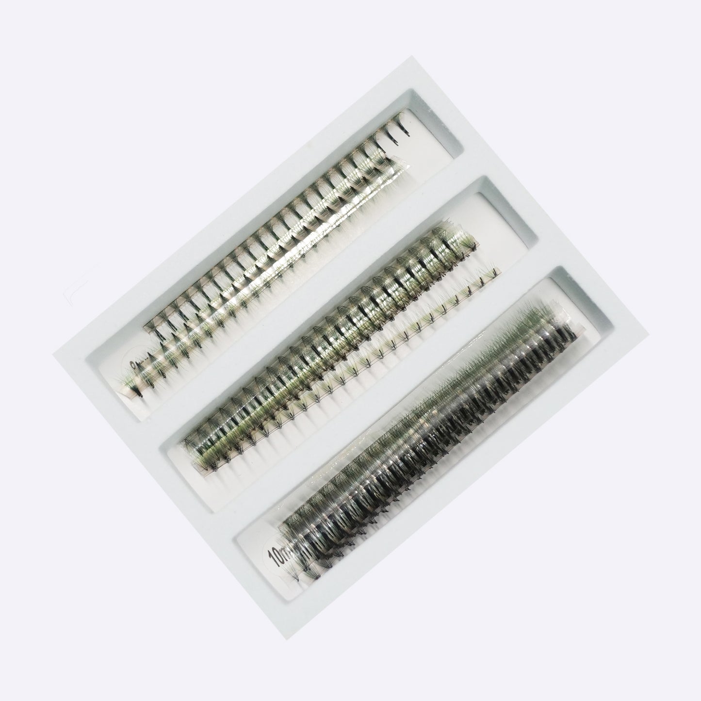 Extensii de Gene Premade 5D – 1000 Buchețele – Ombre Negru/Verde