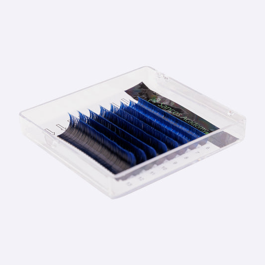 Extensii de Gene – Ombre Negru/Albastru – 8 Linii cu Adeziv la Bază