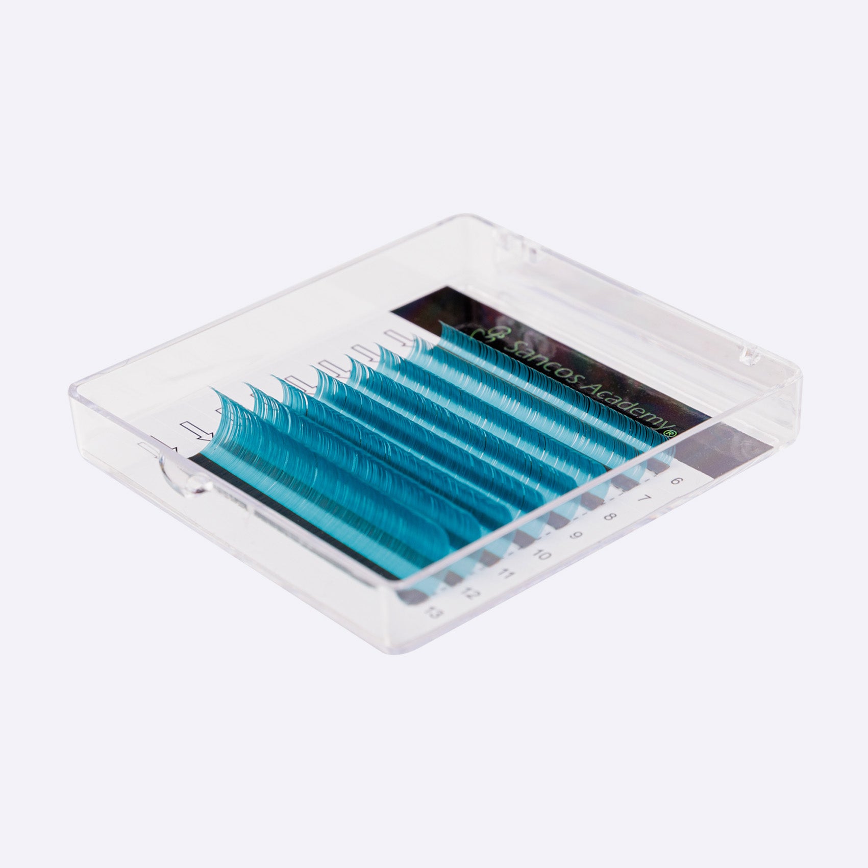 Extensii de Gene Colorate – Turcoaz – 8 Linii – Sancos Academy