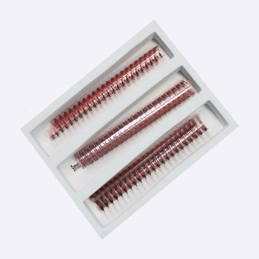 Extensii de Gene Premade 5D – 1000 Buchețele – Ombre Negru/Roșu
