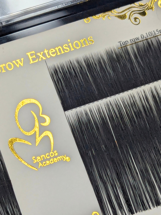 Extensii de Sprâncene Sintetice – Ebony Black | Negru Intens