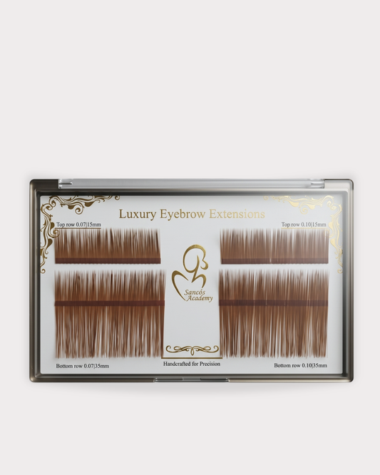 Extensii de Sprâncene Sintetice | Chestnut Brown | Maro Mediu