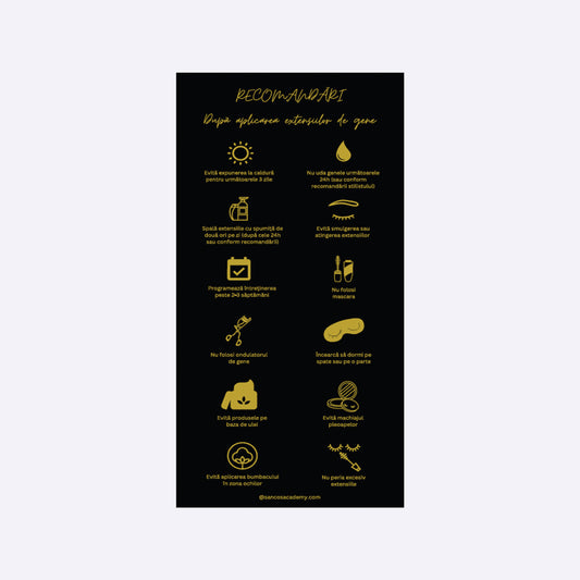 Card Luxury Aftercare – Îngrijirea Extensiilor de Gene